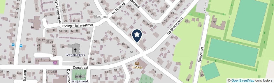 Kaartweergave Oude Boterdijk 2 in Heumen