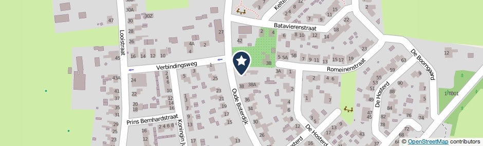 Kaartweergave Oude Boterdijk 40 in Heumen