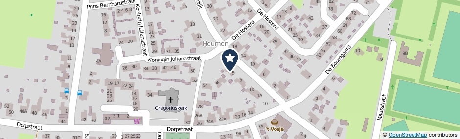 Kaartweergave Oude Boterdijk 7 in Heumen
