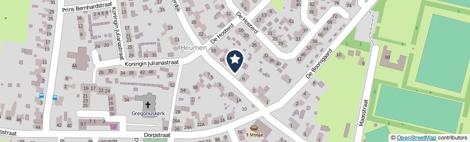 Kaartweergave Oude Boterdijk 8 in Heumen