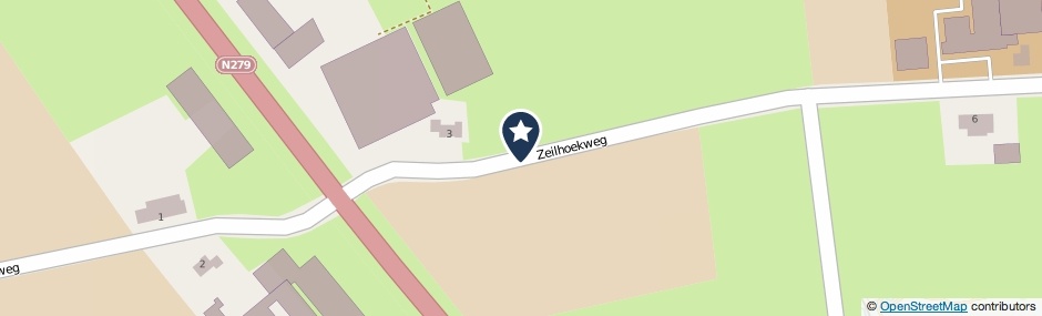 Kaartweergave Zeilhoekweg in Heusden (gemeente Asten Noord-Brabant)