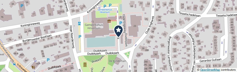 Kaartweergave Dudokpark in Hilversum