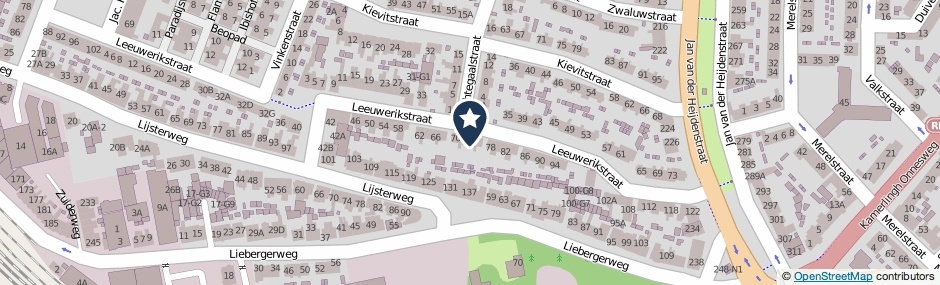 Kaartweergave Leeuwerikstraat 74 in Hilversum