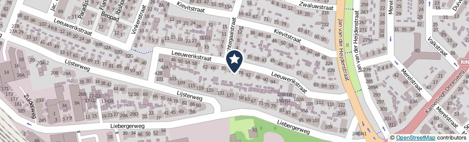 Kaartweergave Leeuwerikstraat 76 in Hilversum