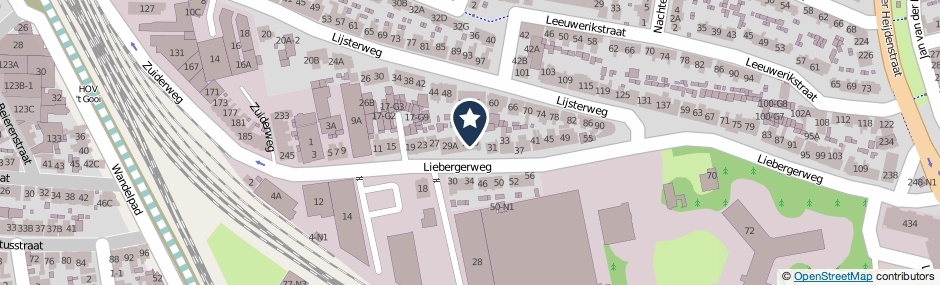 Kaartweergave Liebergerweg 29-D in Hilversum