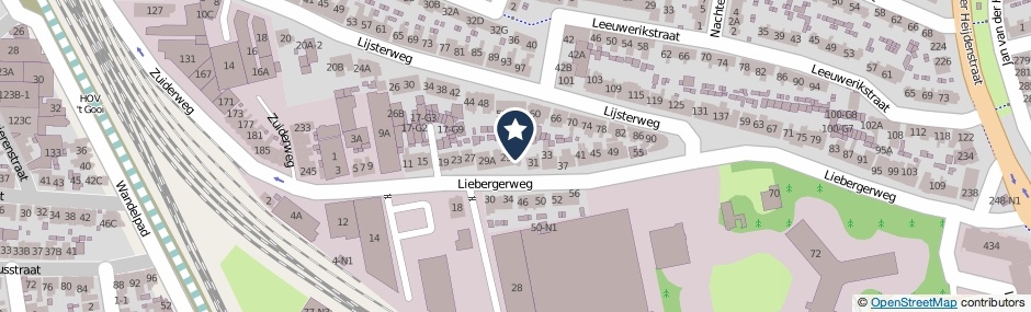 Kaartweergave Liebergerweg 29-E in Hilversum