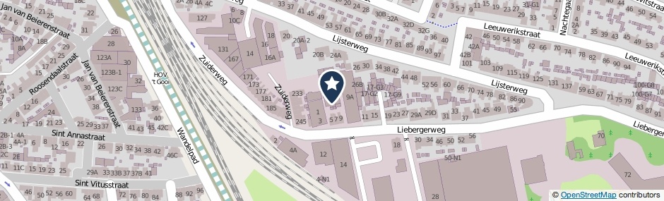 Kaartweergave Liebergerweg 3-A in Hilversum
