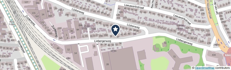 Kaartweergave Liebergerweg 35 in Hilversum
