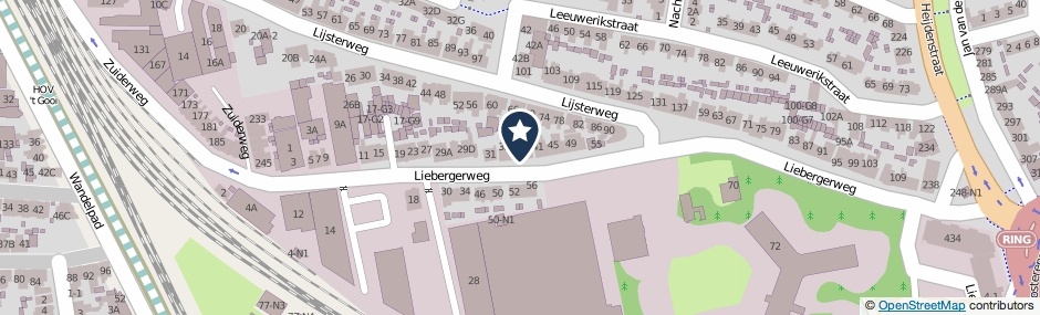 Kaartweergave Liebergerweg 37 in Hilversum