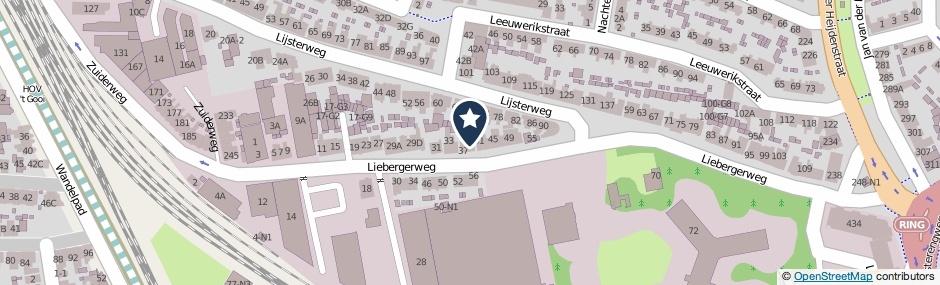 Kaartweergave Liebergerweg 39 in Hilversum