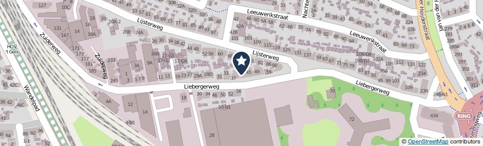 Kaartweergave Liebergerweg 41 in Hilversum