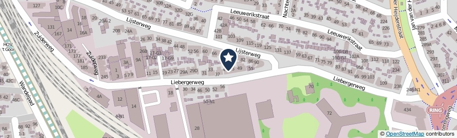 Kaartweergave Liebergerweg 43 in Hilversum
