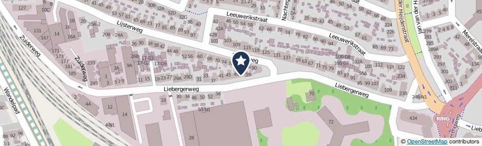 Kaartweergave Liebergerweg 51 in Hilversum