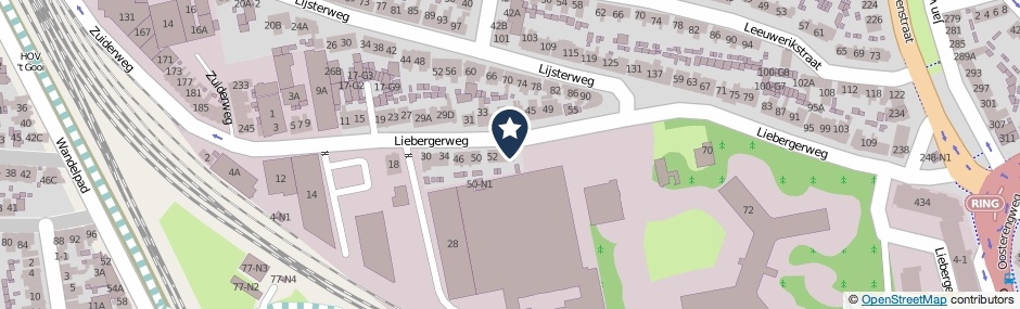 Kaartweergave Liebergerweg 56-A in Hilversum