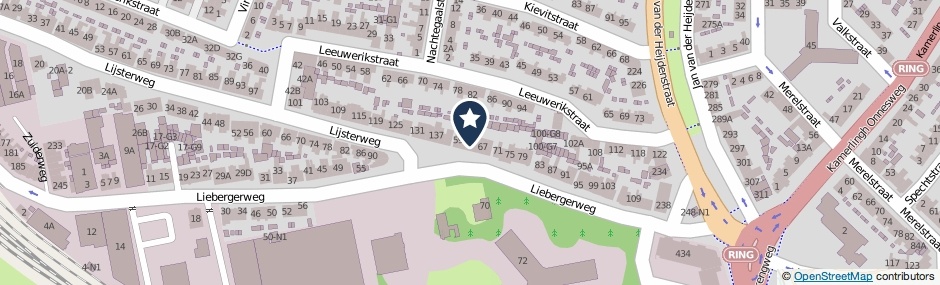 Kaartweergave Liebergerweg 63 in Hilversum