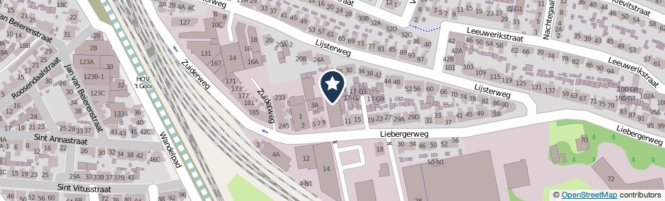 Kaartweergave Liebergerweg 9-A in Hilversum