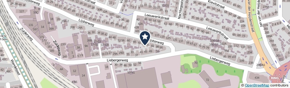 Kaartweergave Lijsterweg 76 in Hilversum