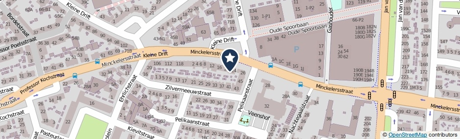 Kaartweergave Minckelersstraat 22 in Hilversum