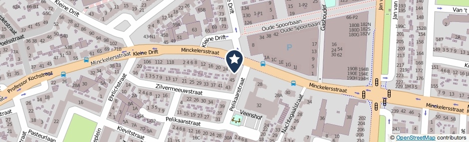 Kaartweergave Minckelersstraat 26 in Hilversum