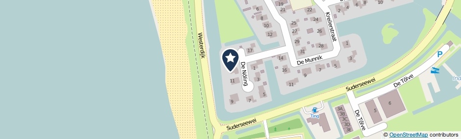 Kaartweergave De Noling 13 in Hindeloopen