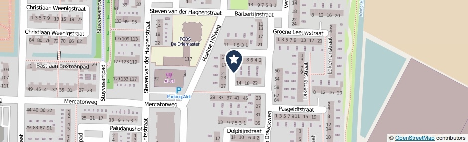 Kaartweergave Bonte Craystraat in Hoek Van Holland