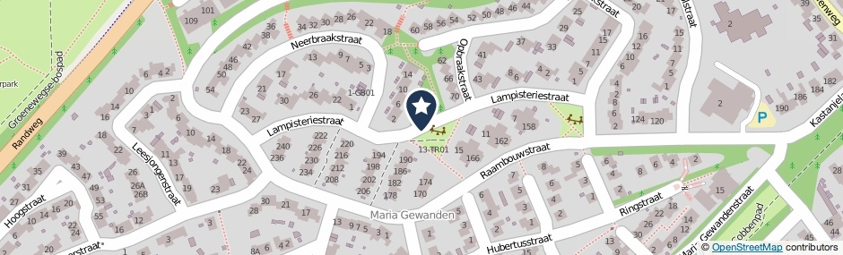 Kaartweergave Lampisteriestraat in Hoensbroek