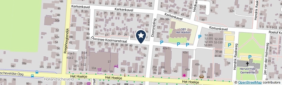Kaartweergave Ds Kooimanstraat in Hollandscheveld