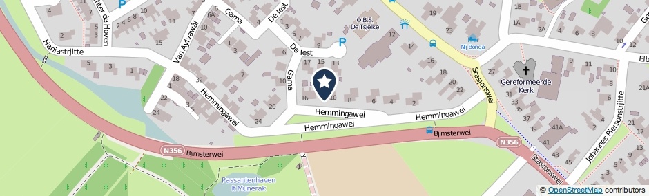 Kaartweergave Hemmingawei 12 in Holwerd