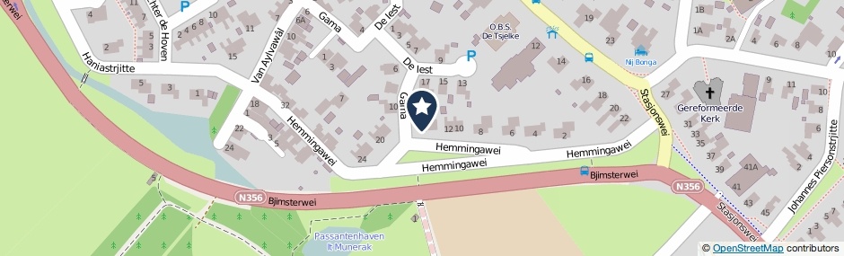 Kaartweergave Hemmingawei 16 in Holwerd