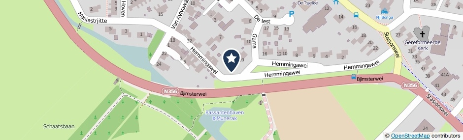 Kaartweergave Hemmingawei 24 in Holwerd