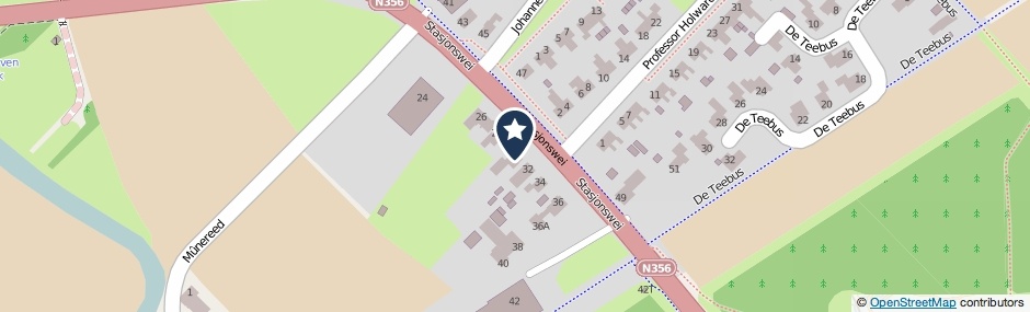Kaartweergave Stasjonswei 30 in Holwerd