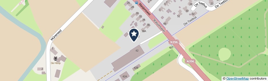 Kaartweergave Stasjonswei 40 in Holwerd