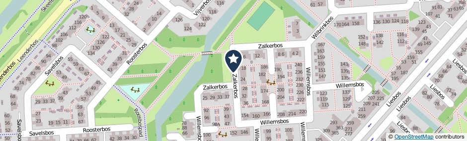 Kaartweergave Zalkerbos in Hoofddorp