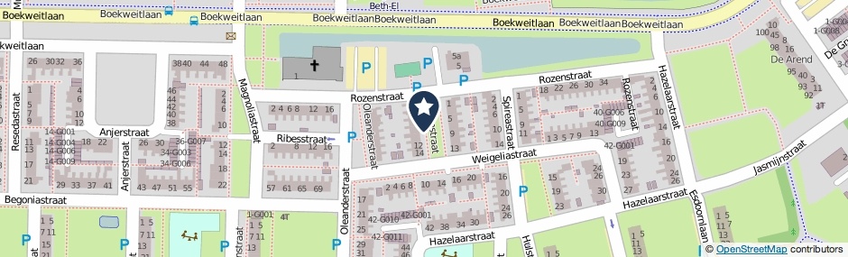 Kaartweergave Bremstraat in Hoogeveen