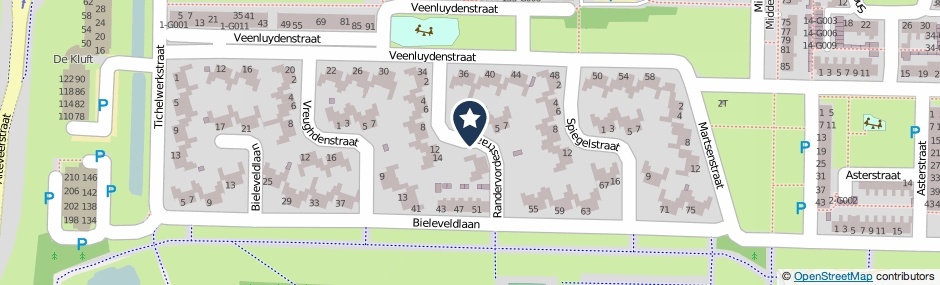 Kaartweergave Randervordestraat in Hoogeveen
