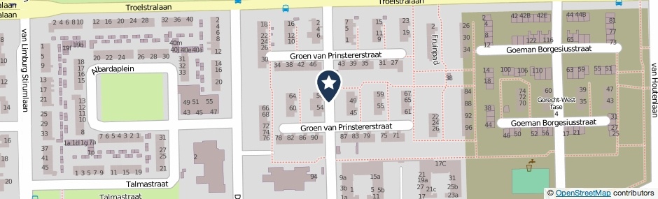 Kaartweergave Groen Van Prinstererstr in Hoogezand