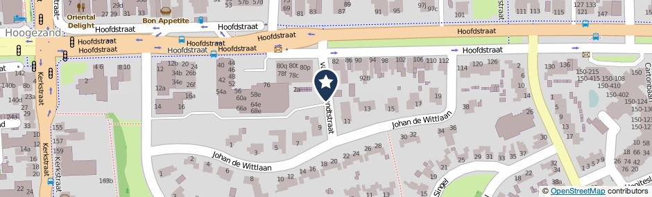 Kaartweergave Van Slingelandtstraat in Hoogezand