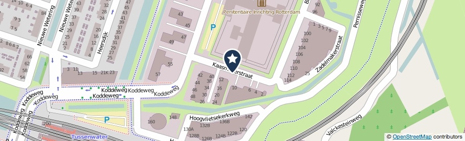 Kaartweergave Kaasmakerstraat in Hoogvliet Rotterdam