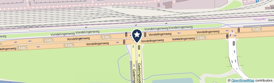 Kaartweergave Vondelingenweg in Hoogvliet Rotterdam