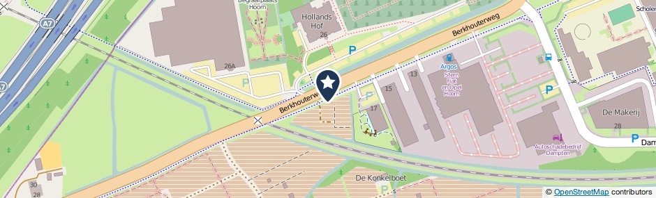 Kaartweergave Berkhouterweg in Hoorn (Noord-Holland)
