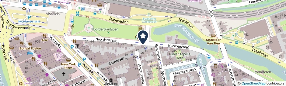 Kaartweergave Noorderstraat in Hoorn (Noord-Holland)