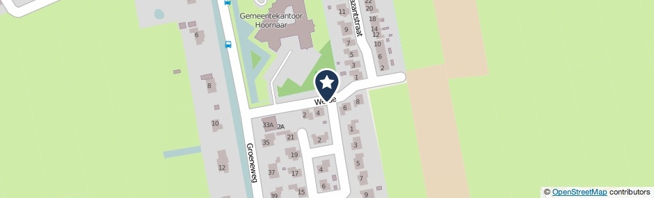 Kaartweergave Weide in Hoornaar