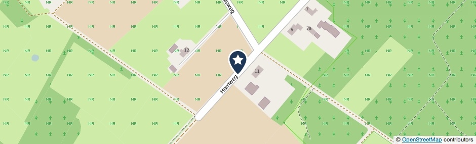 Kaartweergave Hamweg in Horst