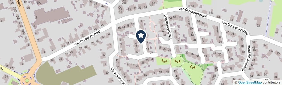 Kaartweergave Klompenmakerstraat in Horst