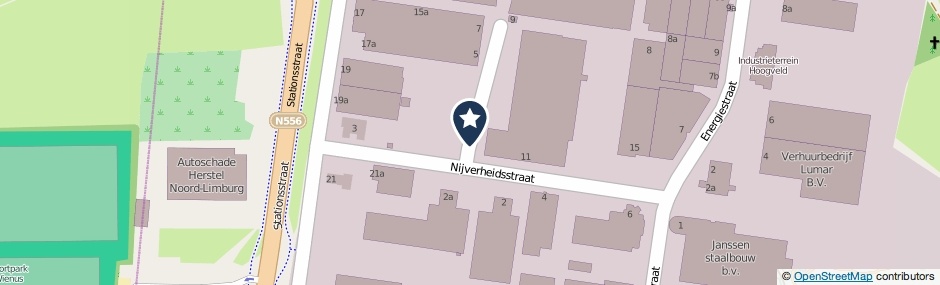 Kaartweergave Nijverheidsstraat in Horst