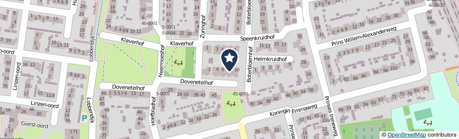 Kaartweergave Dovenetelhof 8 in Houten