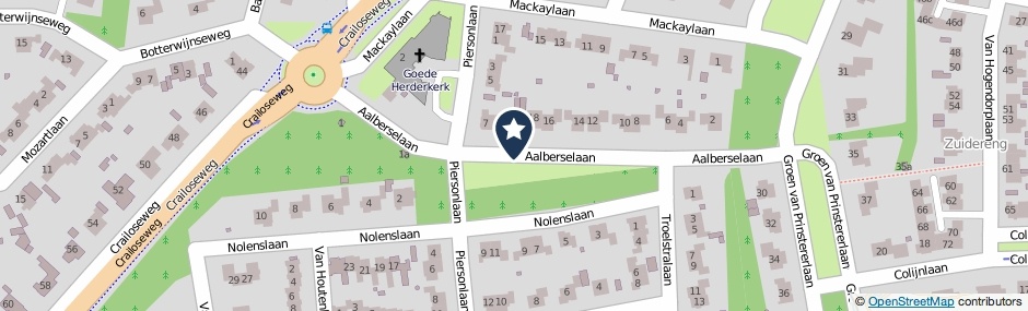 Kaartweergave Aalberselaan in Huizen