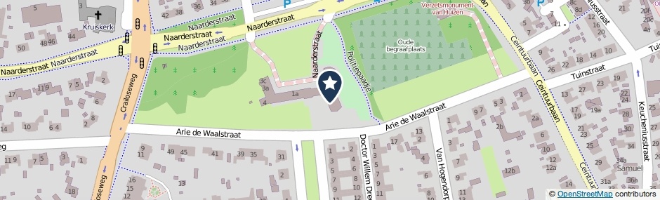 Kaartweergave Arie De Waalstraat 2-A in Huizen
