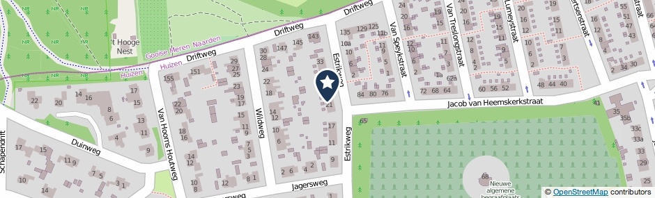 Kaartweergave Estrikweg 23 in Huizen