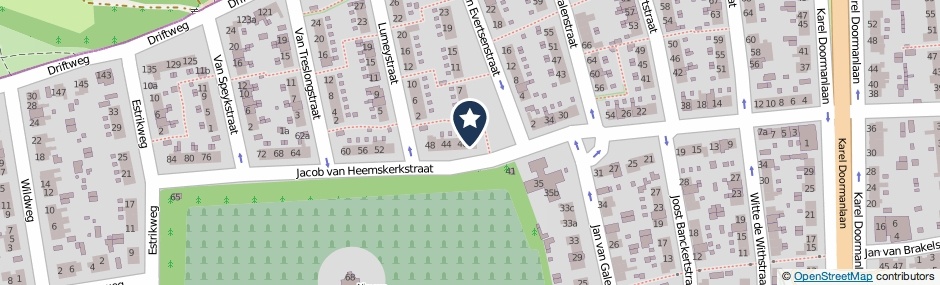 Kaartweergave Jacob Van Heemskerkstraat 38 in Huizen